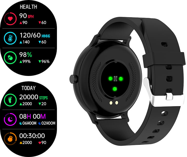 Spirit 360 Smartwatch with Fitness Tracking and SpO2 Monitoring - Pauze